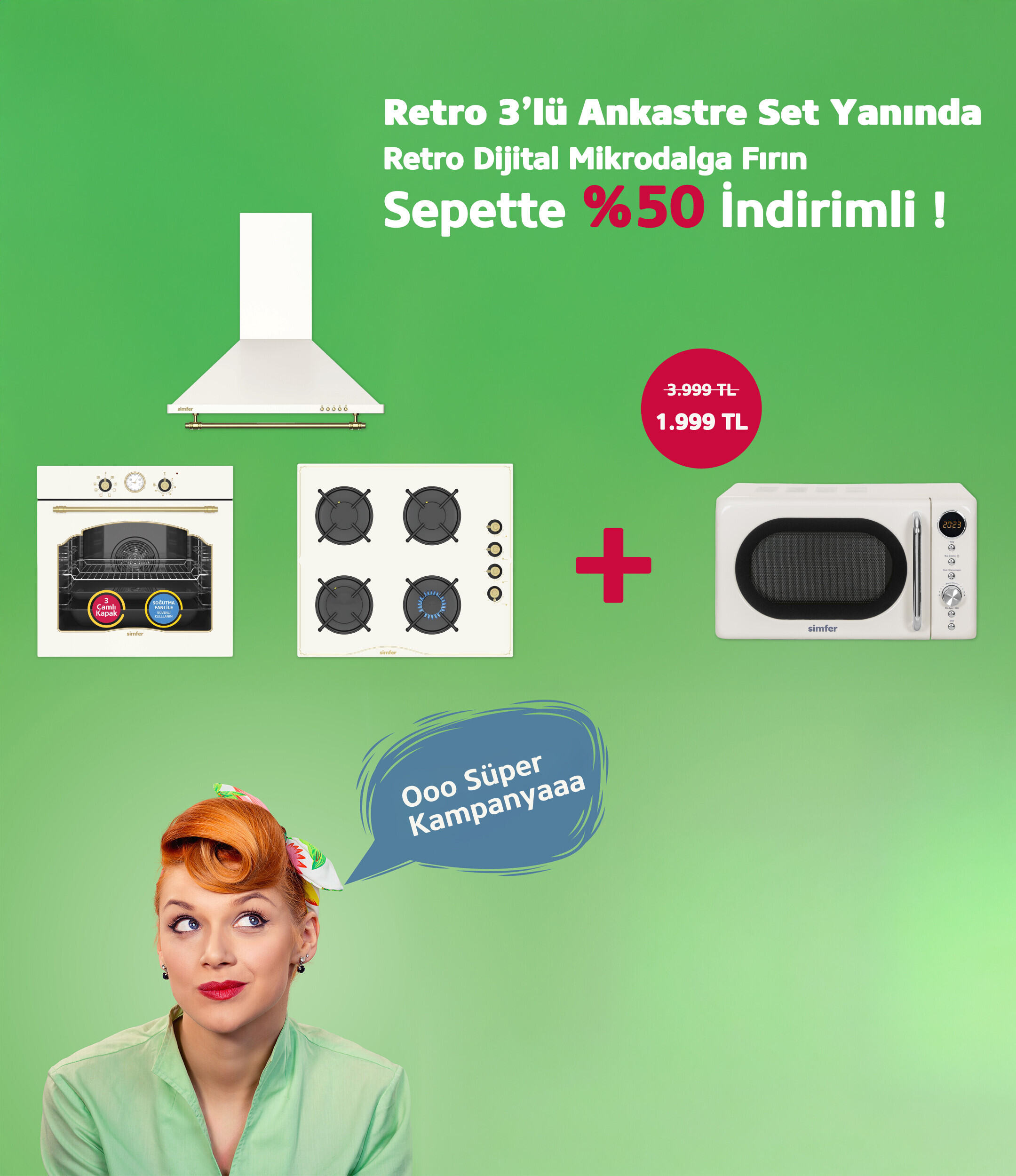 Retro Set Alana - Mikro Dalga 1999 TL