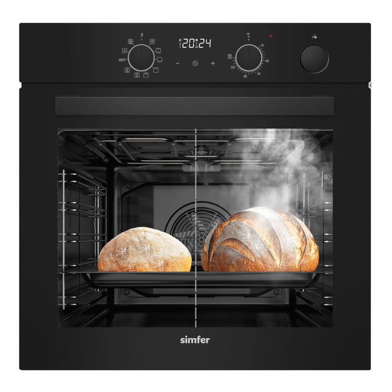 Simfer 8244 11 Fonksiyon Steam Master Ankastre Fırın Siyah Cam Dijital - 3