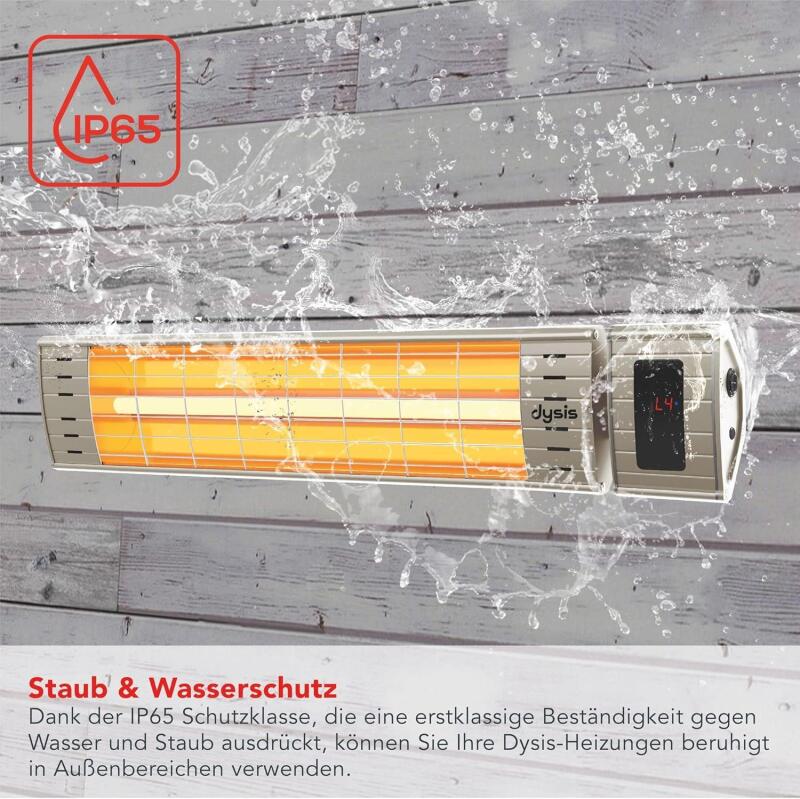 Art Plus Karbon Serisi IP65 Suya-Toza Dayanıklı 2300 W Bej Uzaktan Kumandalı İç/Dış Mekan Isıtıcı - 6
