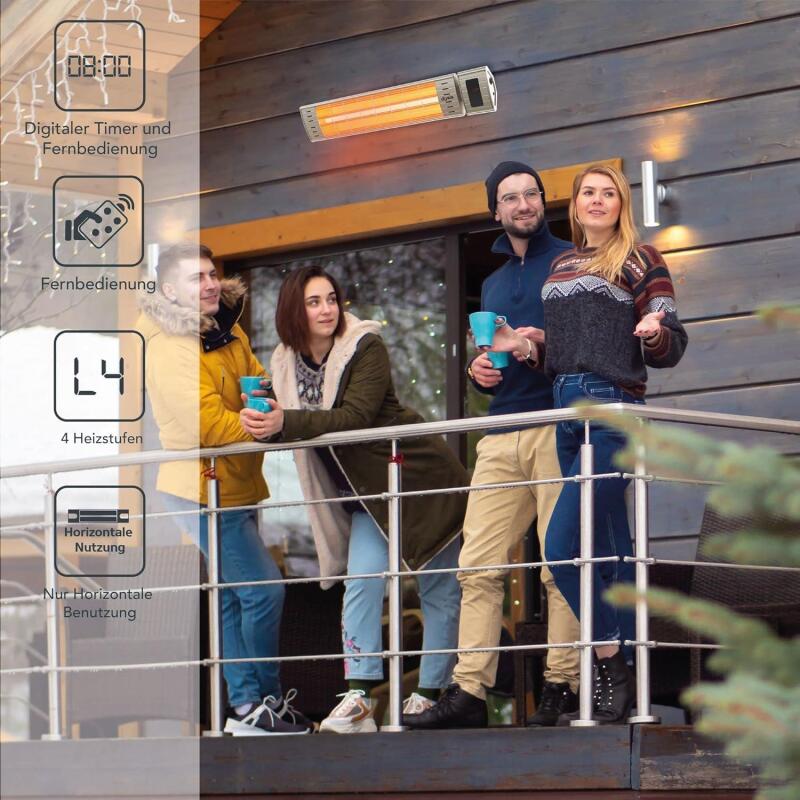 Art Plus Karbon Serisi IP65 Suya-Toza Dayanıklı 2300 W Bej Uzaktan Kumandalı İç/Dış Mekan Isıtıcı - 7