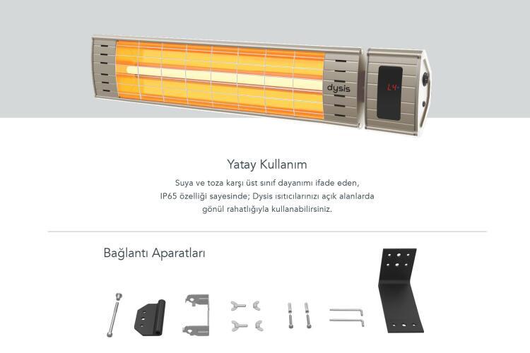 Art Plus Karbon Serisi IP65 Suya-Toza Dayanıklı 2300 W Bej Uzaktan Kumandalı İç/Dış Mekan Isıtıcı - 4