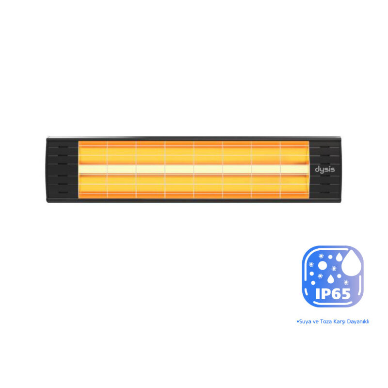 Dysis DH-7452 Art Plus Karbon Serisi IP65 Suya-Toza Dayanıklı 2300 W Siyah İç/Dış Mekan Isıtıcı - 1