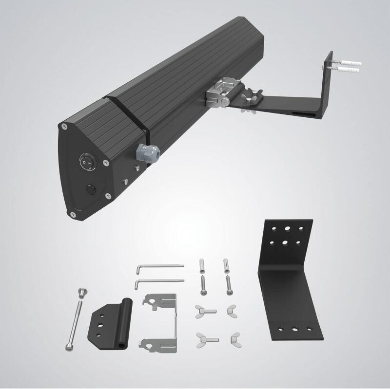 Art Plus Karbon Serisi IP65 Suya-Toza Dayanıklı 2300 W Siyah Uzaktan Kumandalı İç/Dış Mekan Isıtıcı - 4