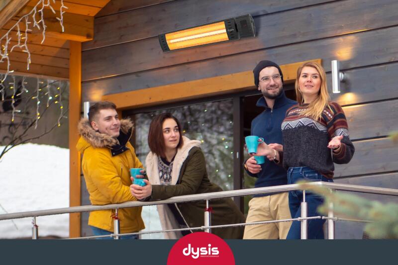 Dysis Art Plus Karbon Serisi IP65 Suya-Toza Dayanıklı 2300 W Siyah Uzaktan Kumandalı İç/Dış Mekan Isıtıcı - 5