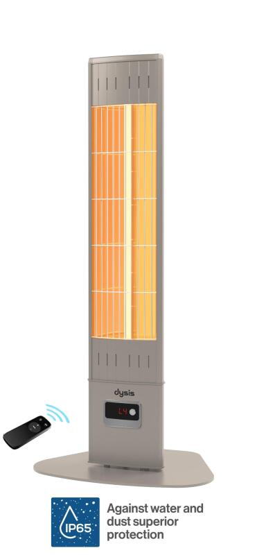 Single X Karbon Serisi IP65 Suya-Toza Dayanıklı 2300 W Bej Uzaktan Kumandalı İç/Dış Mekan Isıtıcı - 1