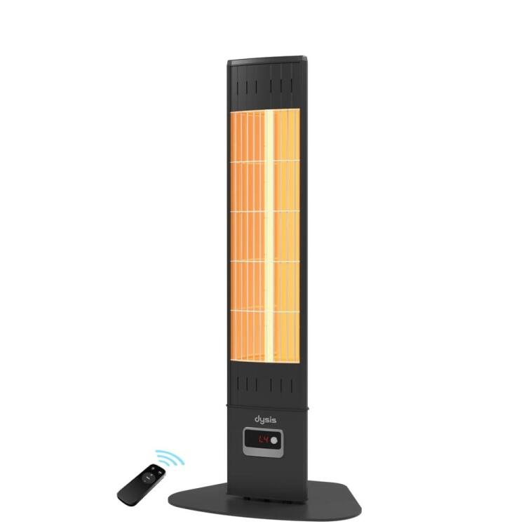 Single X Karbon Serisi IP65 Suya-Toza Dayanıklı 2300 W Siyah Uzaktan Kumandalı İç/Dış Mekan Isıtıcı - 1