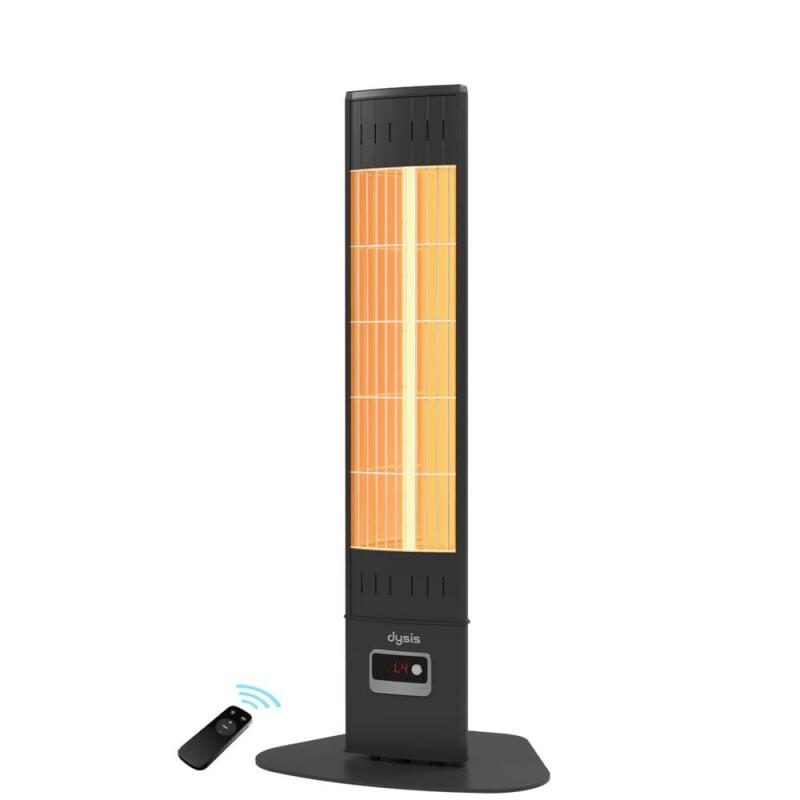 Single X Karbon Serisi IP65 Suya-Toza Dayanıklı 2300 W Siyah Uzaktan Kumandalı İç/Dış Mekan Isıtıcı - 1