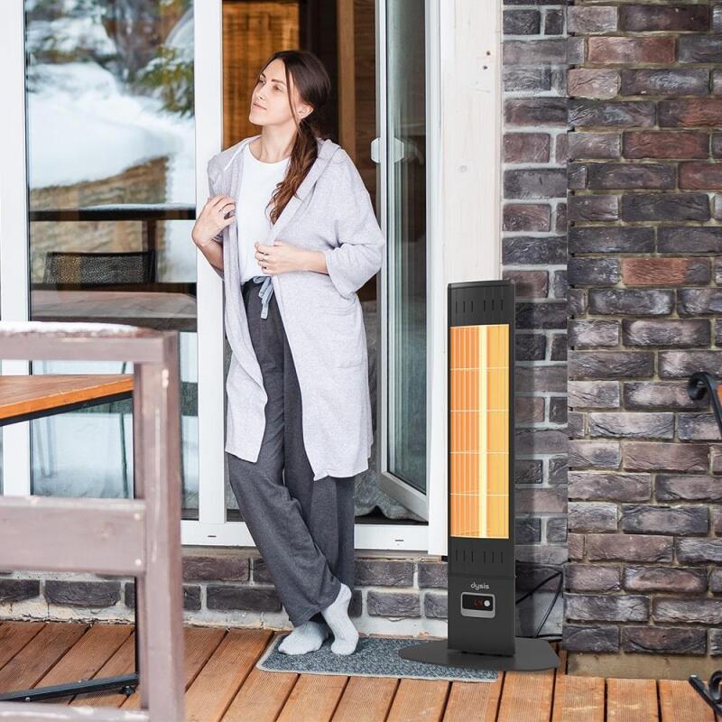 Single X Karbon Serisi IP65 Suya-Toza Dayanıklı 2300 W Siyah Uzaktan Kumandalı İç/Dış Mekan Isıtıcı - 4