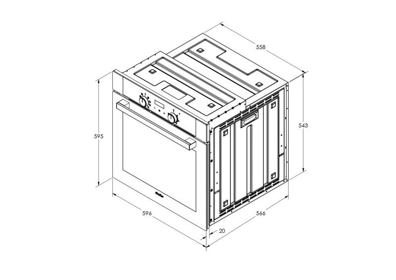 Simfer 10 Fonksiyon Airfry Gri 3'lü Ankastre Set (8217 Fırın + 3538 Ocak + 8740 Davlumbaz) - 6