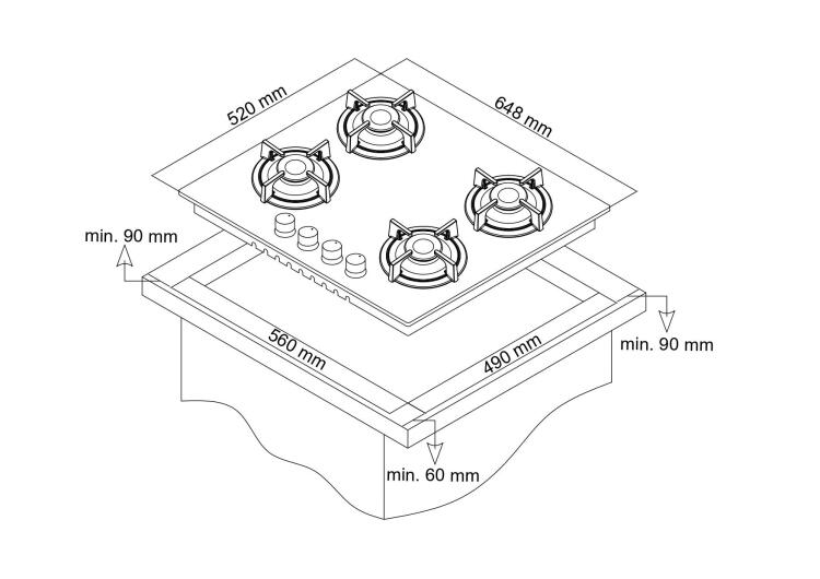 Simfer 10 Fonksiyon Airfry Plus Inox 3'lü Ankastre Set (8210 Fırın + 3653 Ocak + 8738 Davlumbaz) - 5