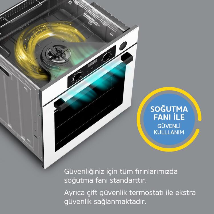 Simfer 10 Fonksiyon Airfry Plus Inox 3'lü Ankastre Set (8210 Fırın + 3653 Ocak + 8738 Davlumbaz) - 8