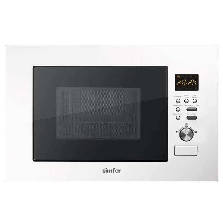 Simfer 2330 Beyaz 23Litre Full Ankastre Mikrodalga Fırın Grill Fonksiyon - Simfer