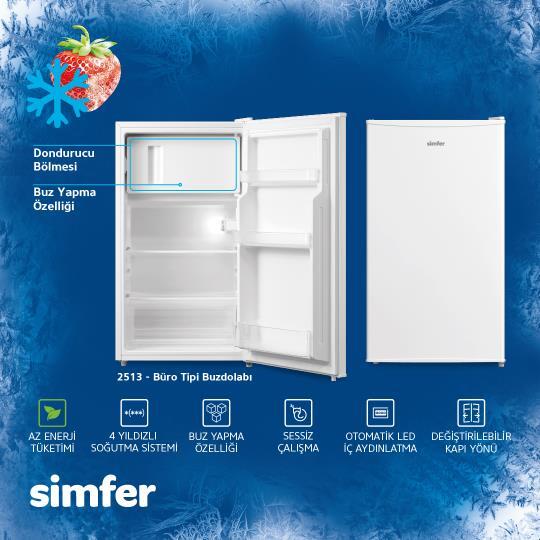 Simfer 2513 80 LT Büro Tipi Buzdolabı - 3