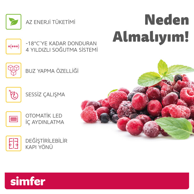 Simfer 2513 80 LT Büro Tipi Buzdolabı - 4