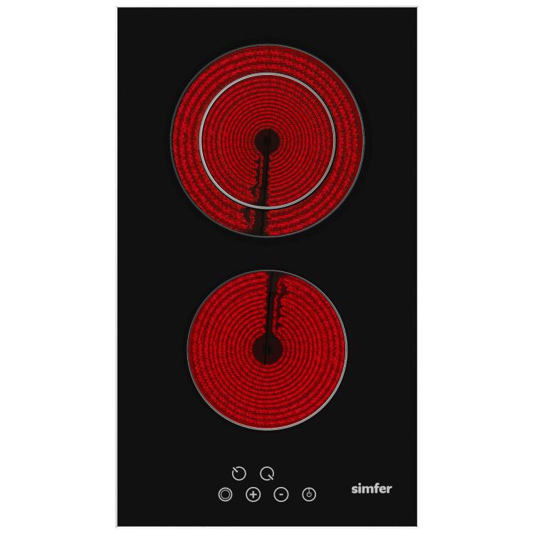 Simfer 3045 Domino Set Üstü Vitroseramik Ocak 2E Siyah - 3