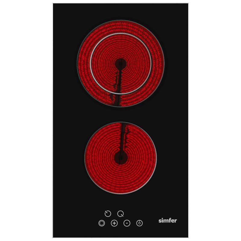Simfer 3045 Domino Set Üstü Vitroseramik Ocak 2E Siyah - 3