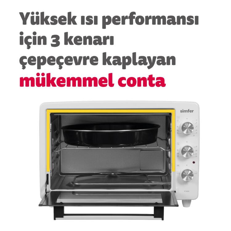 Simfer 3420 34Litre Beyaz Mini Fırın 4 Fonksiyon - 7