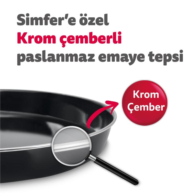 Simfer 3420 34Litre Beyaz Mini Fırın 4 Fonksiyon - 9