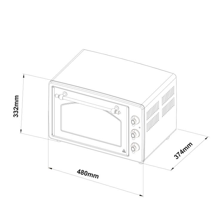 Simfer 3420 34Litre Beyaz Mini Fırın 4 Fonksiyon - 10