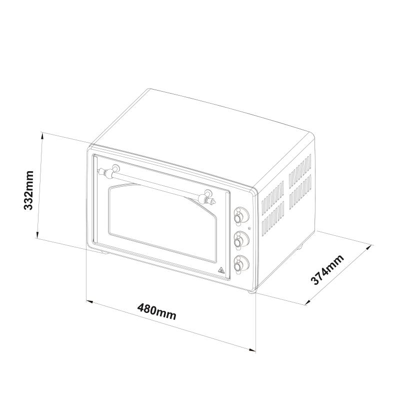 Simfer 3420 34Litre Beyaz Mini Fırın 4 Fonksiyon - 10