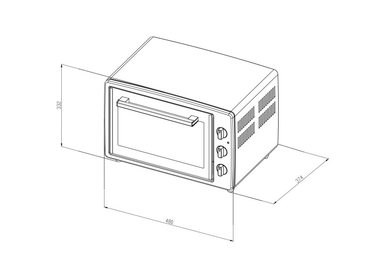 Simfer 3426 İnox Gri Kek Kalıbı Hediyeli Statik Midi/Mini Fırın, 1300W, 34 Litre - 11