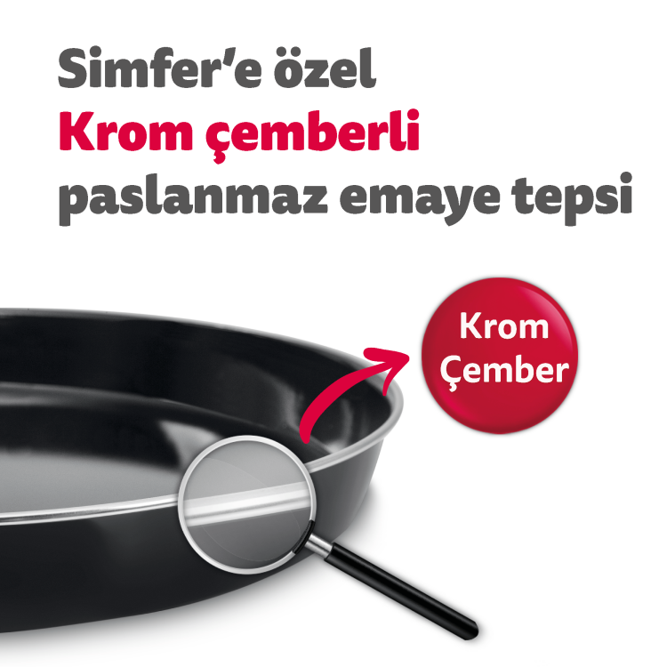 Simfer 3426 34Litre Inox Gri Mini Fırın 4 Fonksiyon - 6