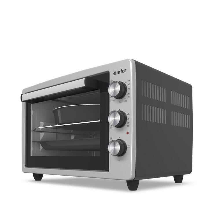 Simfer 3426 İnox Gri 34 LT Statik Mini / Midi Fırın - 4 Fonksiyon, Programlanabilir Pişirme & Isı Kontrol - 2
