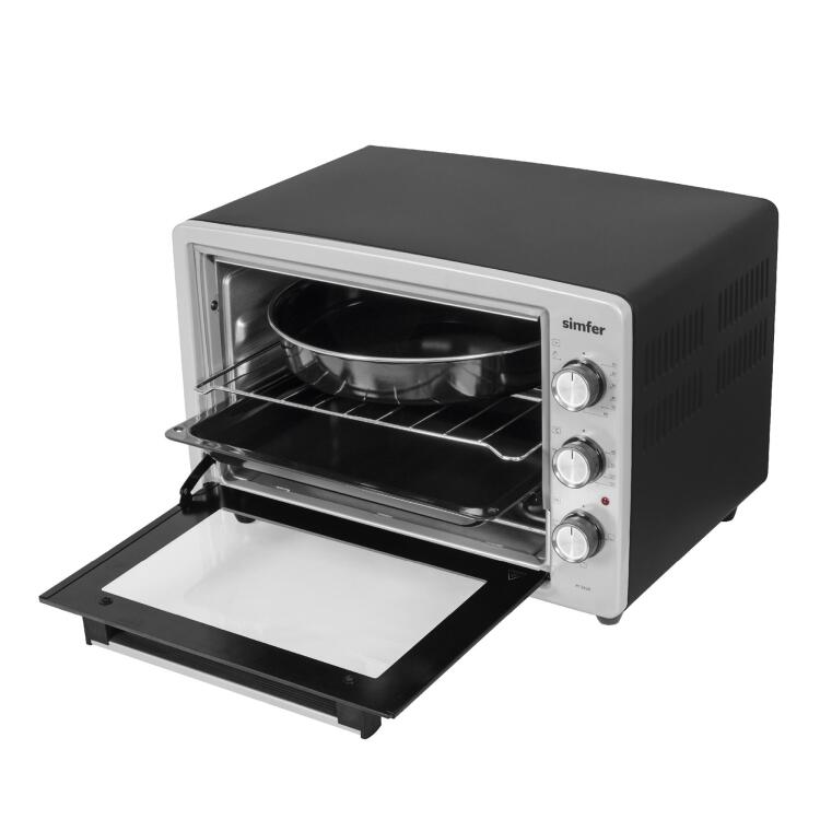 Simfer 3426 İnox Gri 34 LT Statik Mini / Midi Fırın - 4 Fonksiyon, Programlanabilir Pişirme & Isı Kontrol - 3