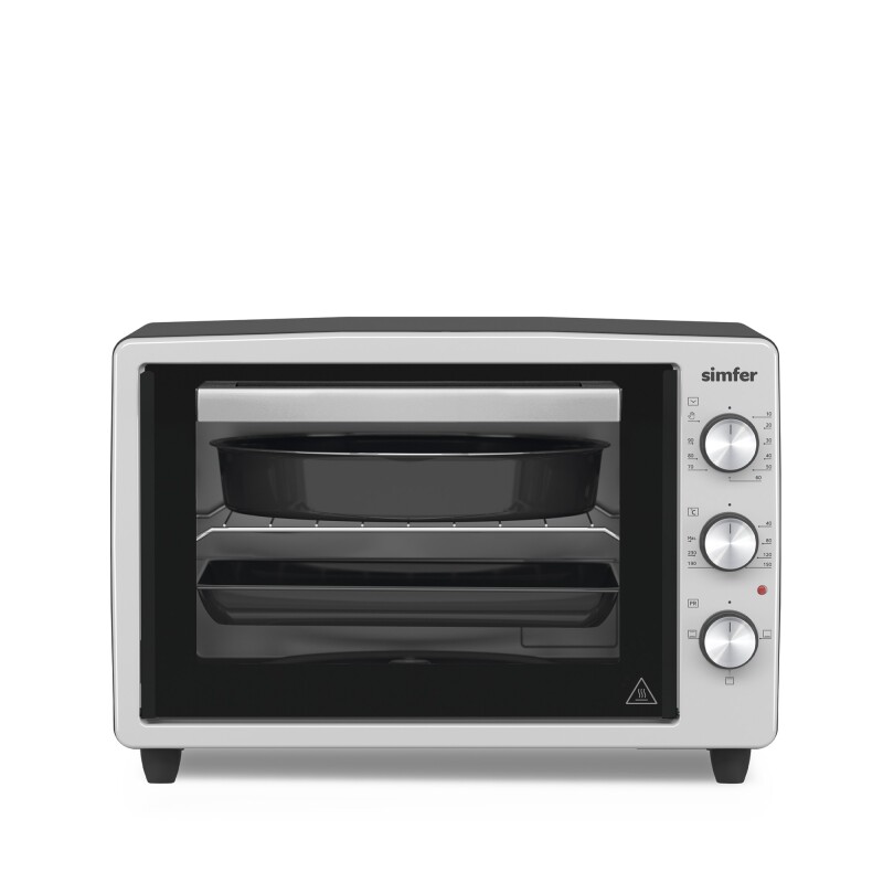 Simfer 3426 İnox Gri 34 LT Statik Mini / Midi Fırın - 4 Fonksiyon, Programlanabilir Pişirme & Isı Kontrol - 1