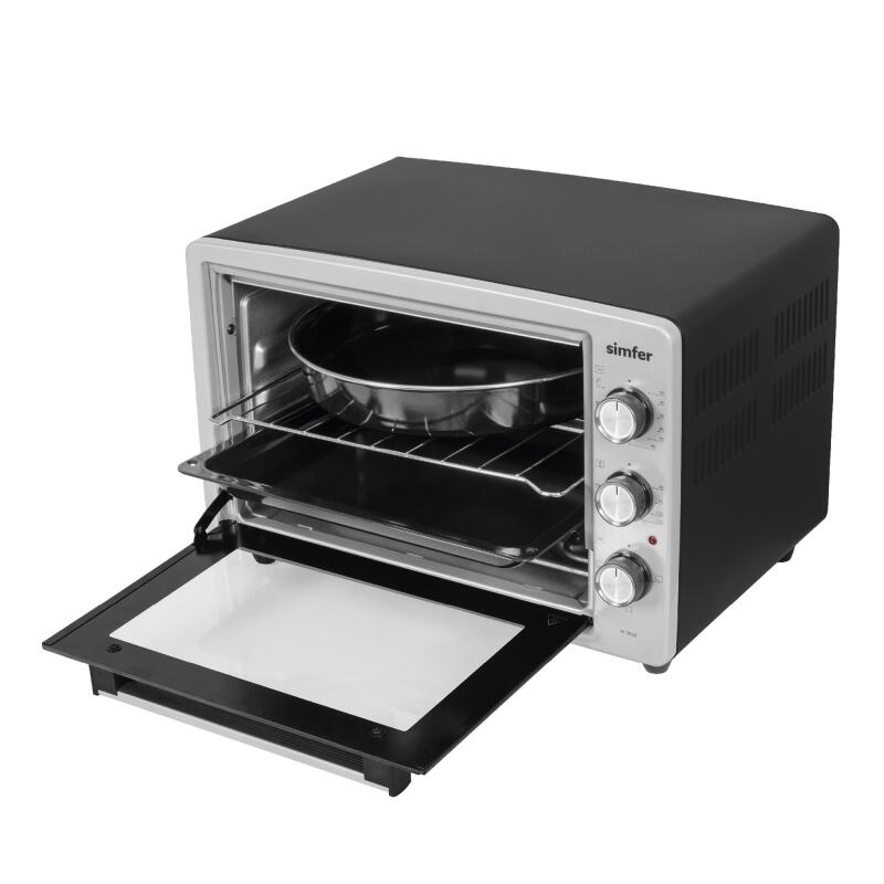 Simfer 3426 İnox Gri 34 LT Statik Mini / Midi Fırın - 4 Fonksiyon, Programlanabilir Pişirme & Isı Kontrol - 4