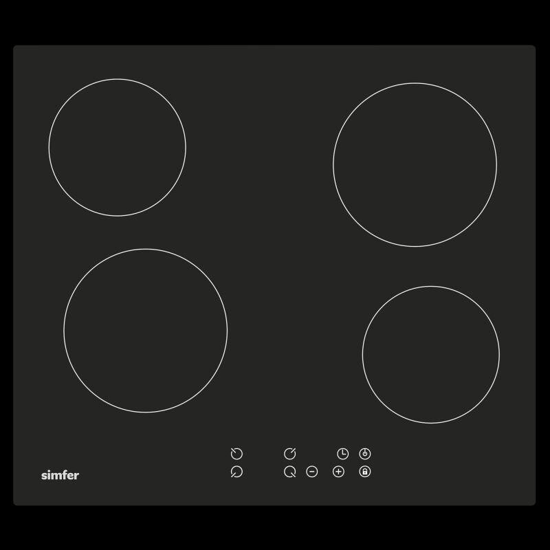 Simfer 3970 4e 60 cm Elektrikli Siyah Cam Ankastre Ocak - 2