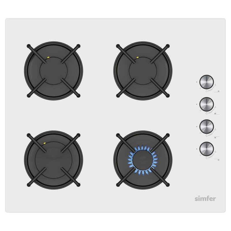 Simfer 4 Fonksiyon Trend Mekanik Beyaz Cam 3'lü Ankastre Set (8255 Fırın - 3048 Ocak - 8728 Davlumbaz) - 4