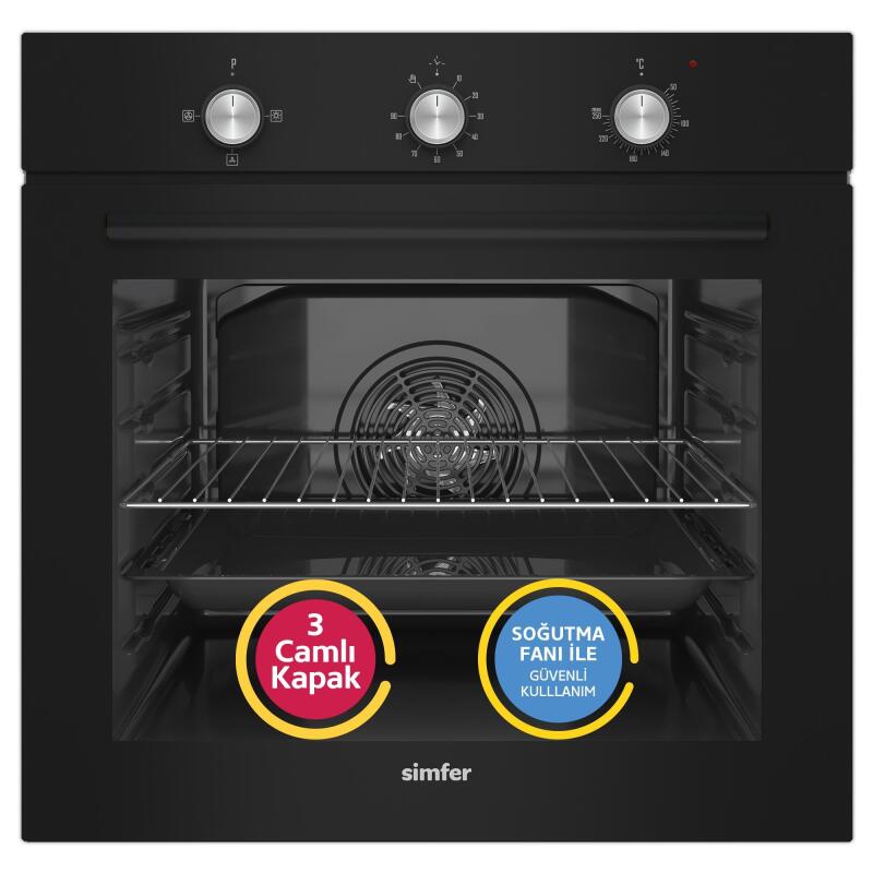 Simfer 4 Fonksiyon Mekanik Siyah Power Turbo 3'lü Ankastre Set - 2