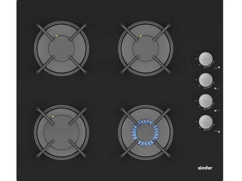 Simfer 4 Fonksiyon Siyah Statik 3'lü Ankastre Set (8205 Fırın + 3500 Ocak + 8708 Davlumbaz) - 3