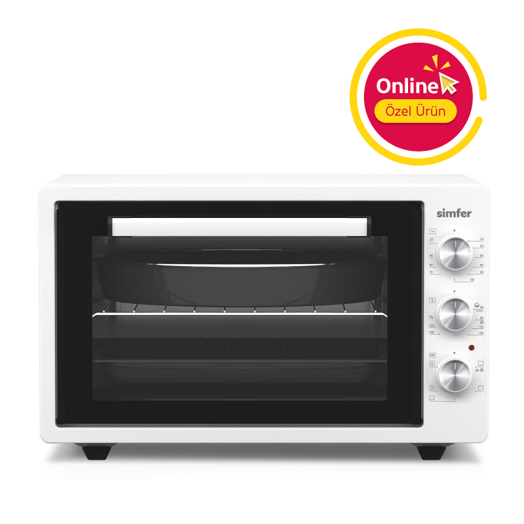 Simfer 4242 Beyaz 42 LT Turbo Fan Mini / Midi Fırın - 6 Fonksiyon,Yoğurt Yapma, Buz Çözme & İç Aydınlatma - Simfer