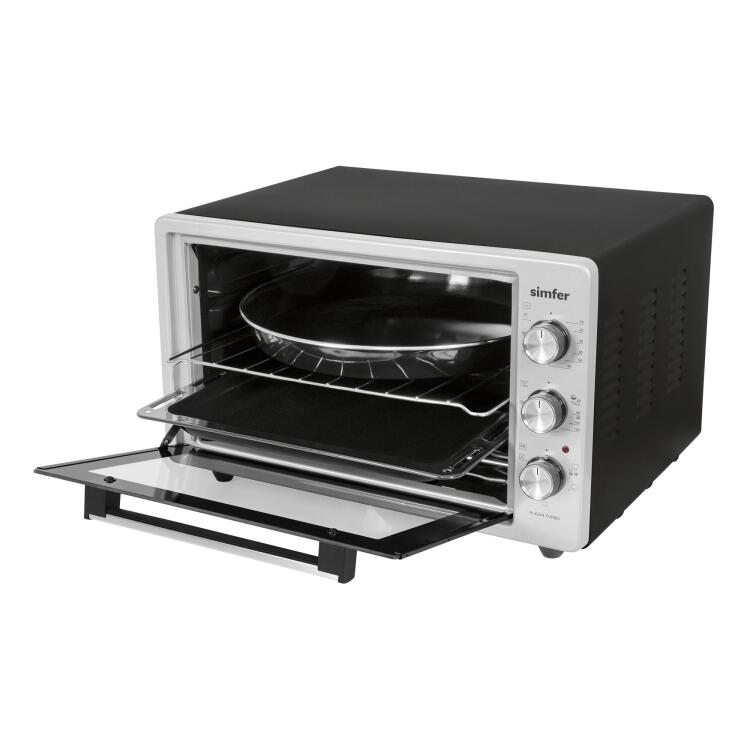 Simfer 4244 İnox Gri 42 LT Turbo Fan Mini / Midi Fırın - 6 Fonksiyon,Yoğurt Yapma, Buz Çözme & İç Aydınlatma - 3