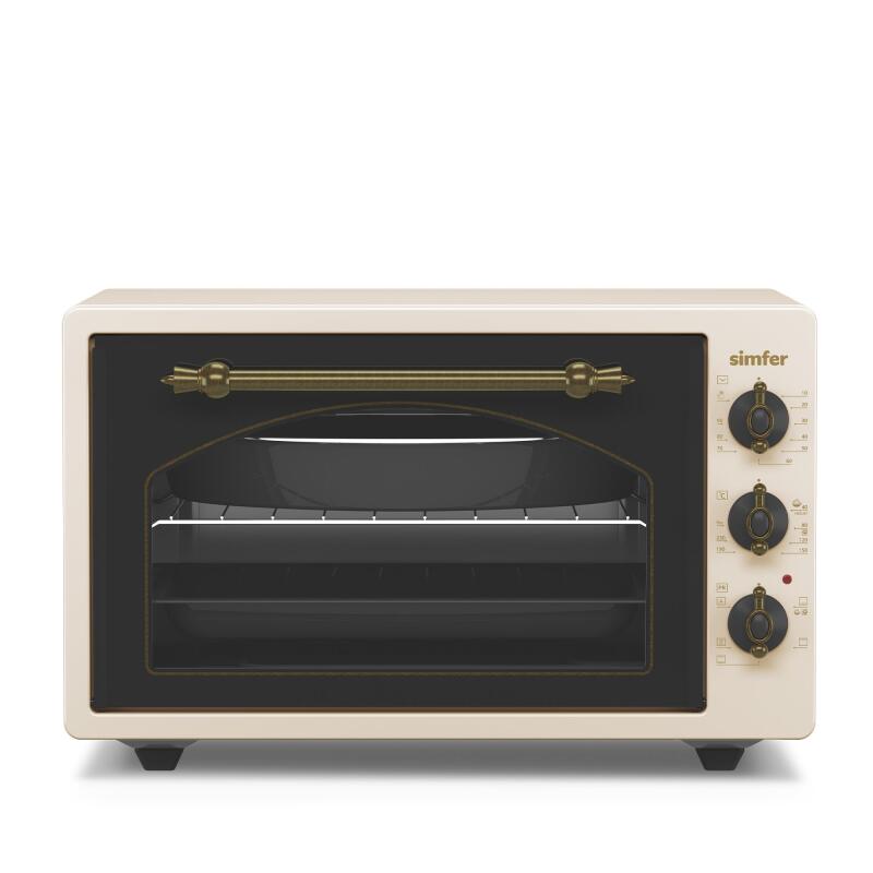 Simfer 4295 42Litre Bej Retro Midi Fırın 6 Fonksiyon Turbo - 1