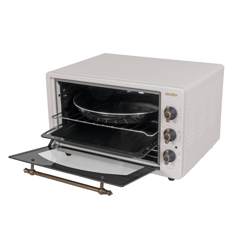 Simfer 4295 42Litre Bej Retro Midi Fırın 6 Fonksiyon Turbo - 4
