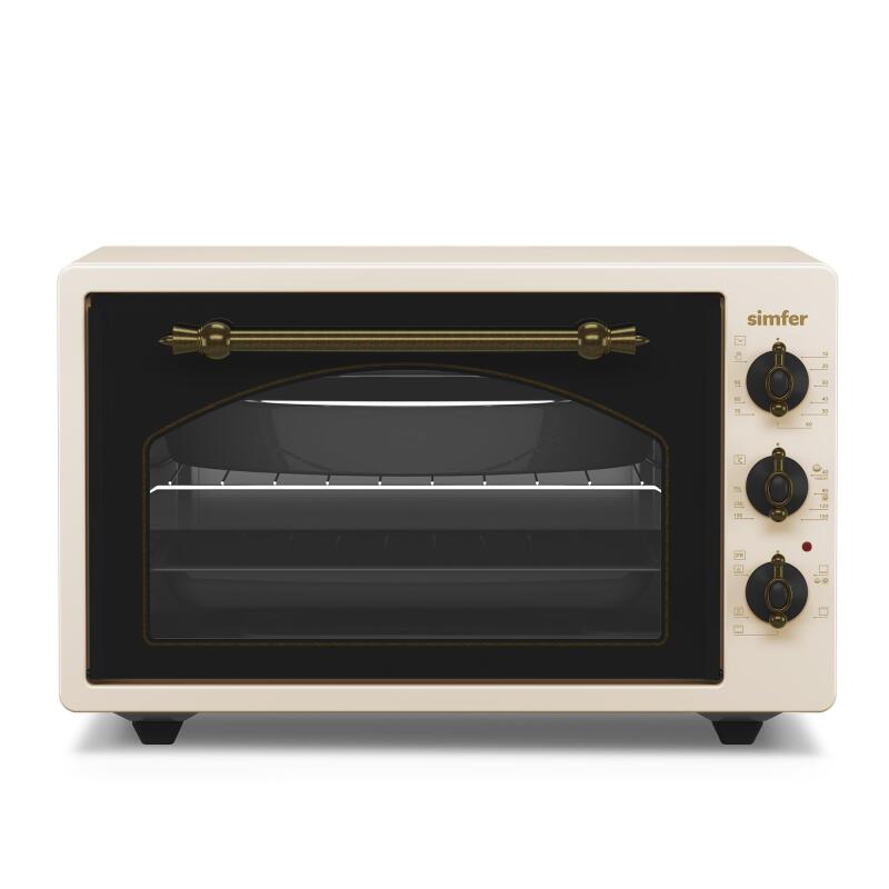 Simfer 4295 42Litre Bej Retro Midi Fırın 6 Fonksiyon Turbo - 2
