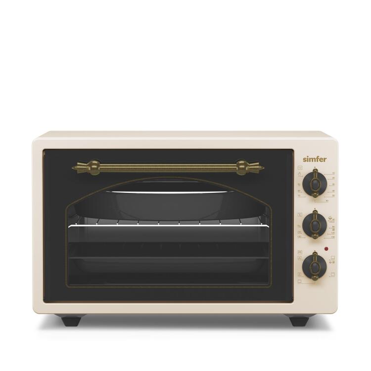 Simfer 4295 42Litre Bej Retro Midi Fırın 6 Fonksiyon Turbo - 1
