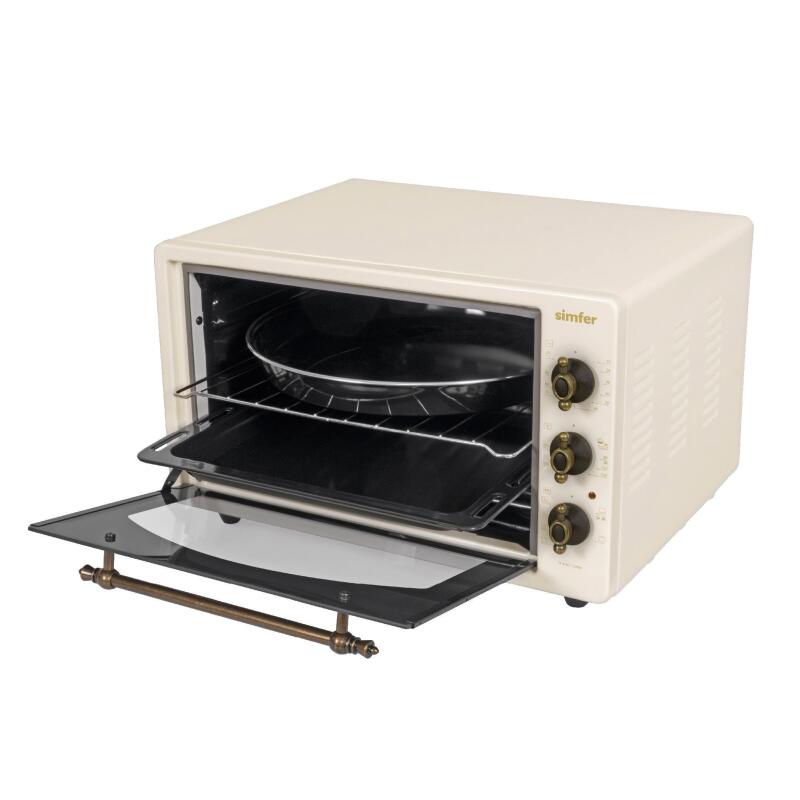 Simfer 4295 Retro Bej 45LT Turbo Fan Mini / Midi Fırın – 6 Fonksiyon, Yoğurt Yapma & Buz Çözme Özellikli - 3