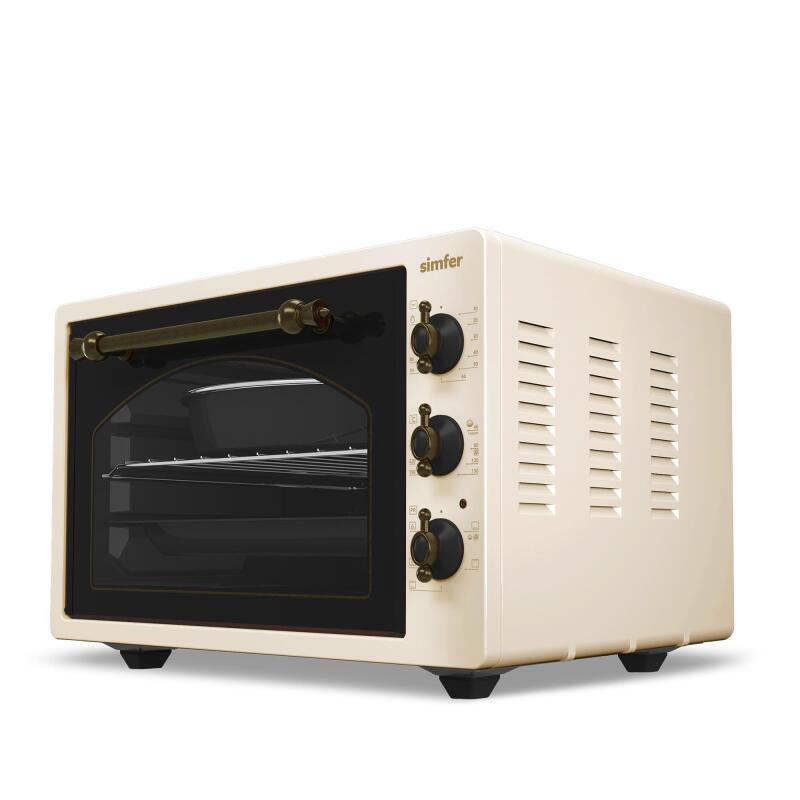 Simfer 4295 Retro Bej 45LT Turbo Fan Mini / Midi Fırın – 6 Fonksiyon, Yoğurt Yapma & Buz Çözme Özellikli - 2