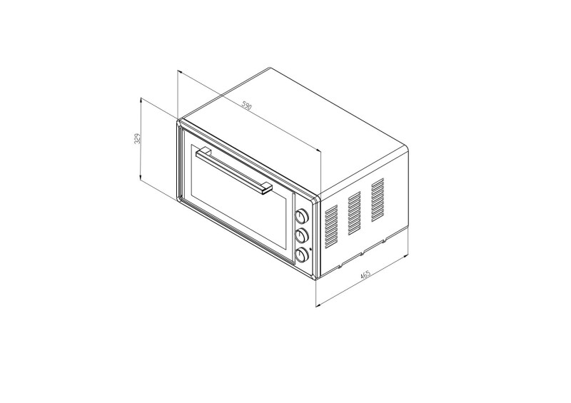 Simfer 4502 Turbo Beyaz Midi/Mini Fırın, 1400W, 45 Litre - 11