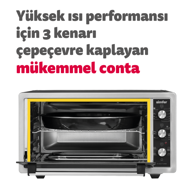 Simfer 4503 45Litre Inox Midi Fırın 6 Fonksiyon Turbo - 6