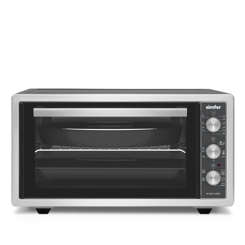 Simfer 4503 İnox Gri 45 LT Turbo Fan Mini / Midi Fırın - 6 Fonksiyon,Yoğurt Yapma, Buz Çözme & İç Aydınlatma - 1