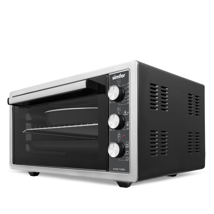 Simfer 4503 İnox Gri 45 LT Turbo Fan Mini / Midi Fırın - 6 Fonksiyon,Yoğurt Yapma, Buz Çözme & İç Aydınlatma - 2