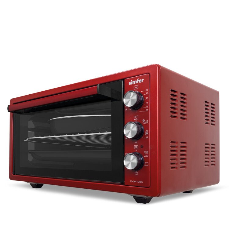 Simfer 4505 Kırmızı Midi/Mini Fırın, 1400W, 45 Litre - Thumbnail