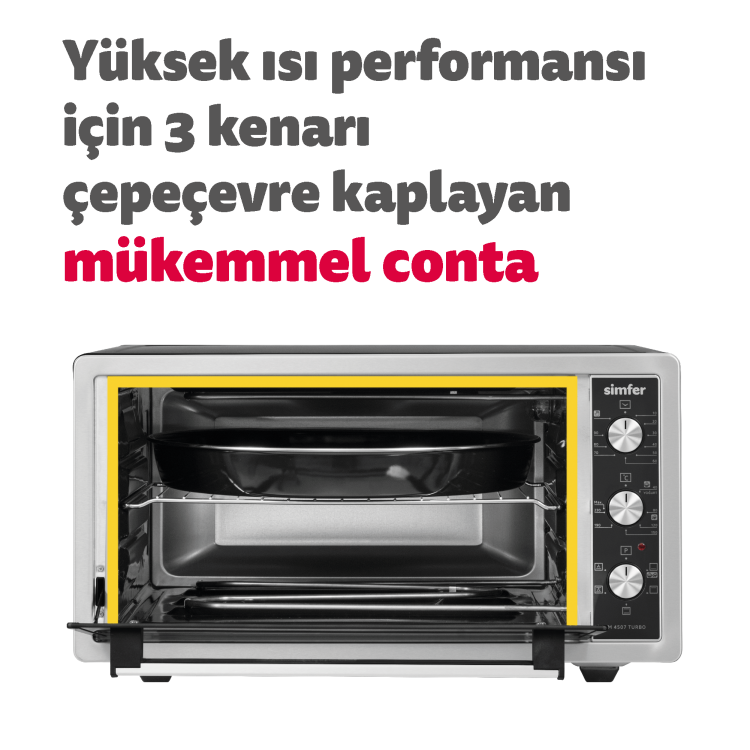 Simfer 4507 45Litre Inox Midi Fırın 6 Fonksiyon Turbo - 7