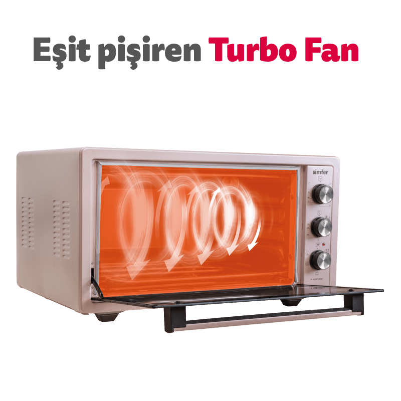 Simfer 4509 45Litre Rosegold Mini Fırın Turbo 6 Fonksiyon - 6