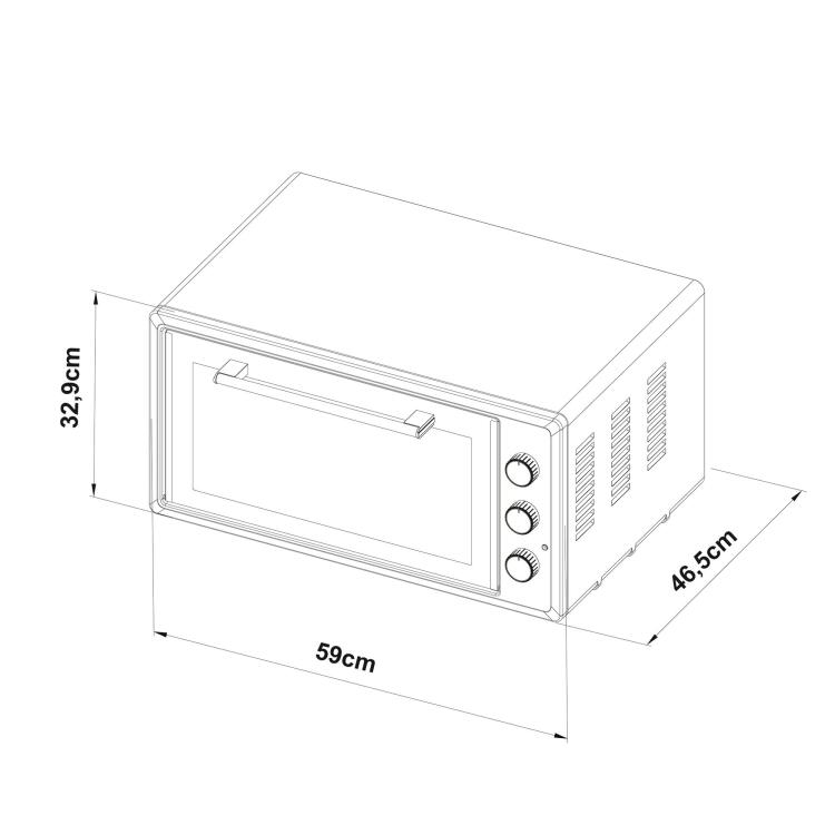 Simfer 4546 Beyaz 45 LT Turbo Fan Mini / Midi Fırın - 6 Fonksiyon, Yoğurt Yapma & Buz Çözme Özellikli - 10